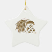 MALE ANGEL KERAMISCH ORNAMENT (Voorkant)