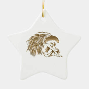 MALE ANGEL KERAMISCH ORNAMENT