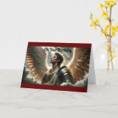 Male Angel Verjaardag Wenskaart Kaart (Gele Bloem)