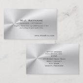 Male Attorney luxury Silver-effect met slogan Visitekaartje (Voorkant / Achterkant)