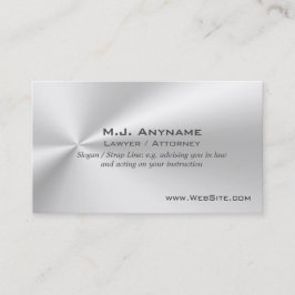 Male Attorney luxury Silver-effect met slogan Visitekaartje