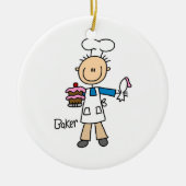 Male Baker Keramisch Ornament (Voorkant)