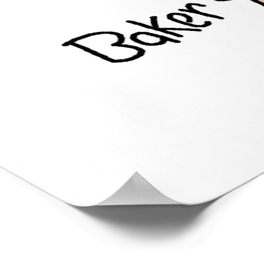 Male Baker Poster (Hoek)