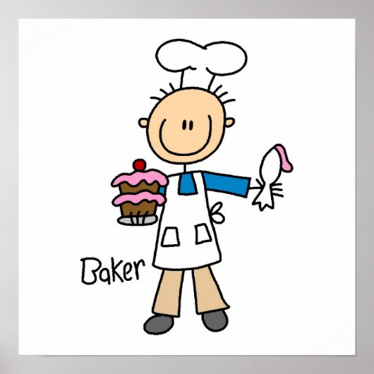 Male Baker Poster (Voorkant)