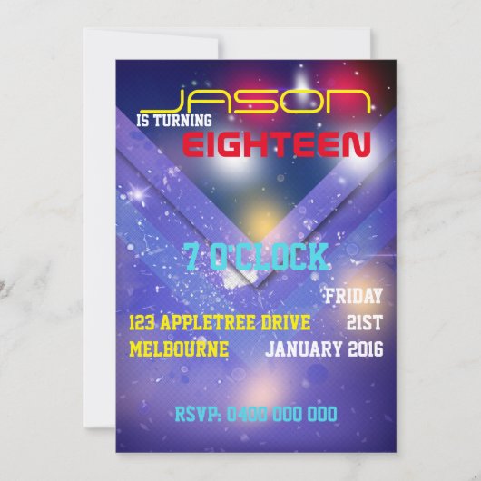 MALE BIRTHDAY KAART (Voorkant)