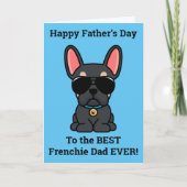 Male Black Tan French Bulldog Vaderdag Card Kaart (Voorkant)