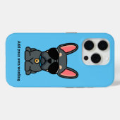 Male Blue Tan French Bulldog Case-Mate iPhone Case (Achterkant (horizontaal))