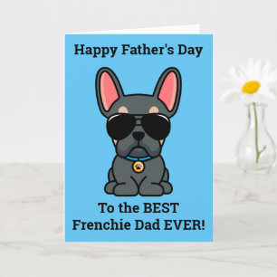 Male Blue Tan French Bulldog Vaderdag kaart