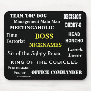 MALE BOSS Nicknames   Ruwe Funny Job Titles Joke Muismat