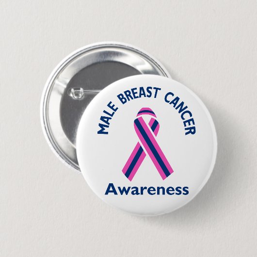Male Breast Cancer Ronde Button 5,7 Cm (Voorkant /achterkant)