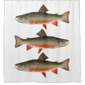 Male Brook Trout Vist avontuur Douchegordijn (Voorkant)