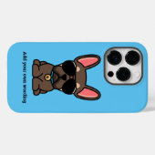 Male Brown Tan French Bulldog Case-Mate iPhone Case (Achterkant (horizontaal))