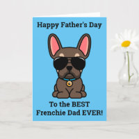 Male Brown Tan French Bulldog Vaderdag Card