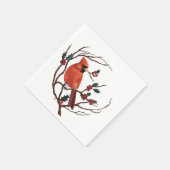 Male Cardinal Holiday Napkin Servet (Hoek)
