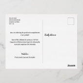 Male Custom Afstudeerder Photo Afstuderen Script O Folie Feestdagen Briefkaart (Achterkant)