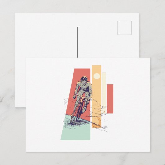 MALE CYCLIST BRIEFKAART (Voorkant / Achterkant)