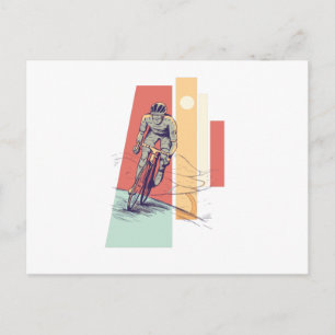 MALE CYCLIST BRIEFKAART