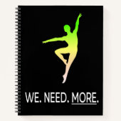 Male Dancer Awareness II Personalized Notitieboek (Voorkant)