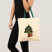 Male Elf Kerstboom Vakantie Canvas tas (Voorkant (product))