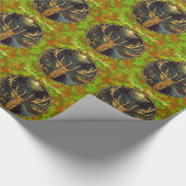 Male Elk met Autumn Leaves Cadeaupapier (Hoek)