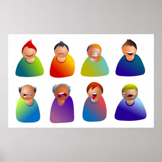 Male Emoticons Poster (Voorkant)