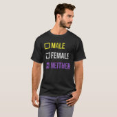 Male Female Neither Nonbinary Pride Non Binary Fla T-shirt (Voorkant volledig)
