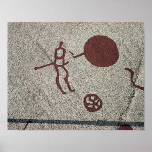 Male figure with the sun poster (Voorkant)