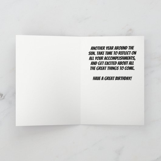 Male Funny Six Feet Away Birthday Card Kaart (Binnen)