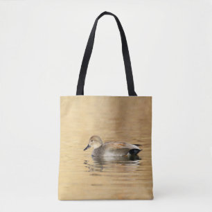 Male Gadwall-eend Tote Bag