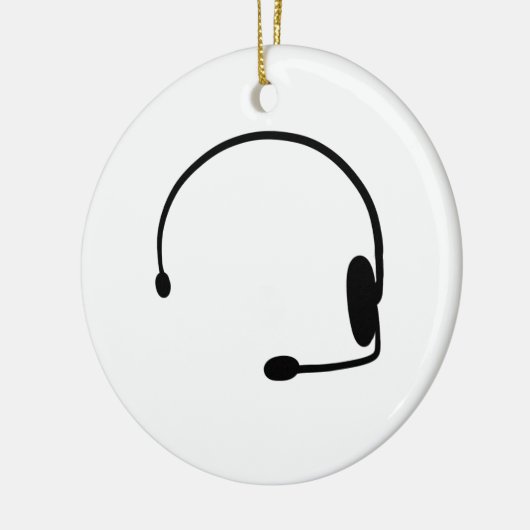 Male Gamer Keramisch Ornament (Links)