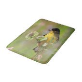 Male Goldfinch op bloemen Badmat (Gekanteld)