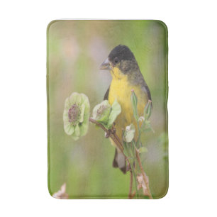 Male Goldfinch op bloemen Badmat