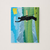 Male Golfer Design Jigzaag Puzzle Legpuzzel (Verticaal)