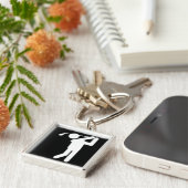 Male Golfer - GolfMan Sleutelhanger (Zijkant)