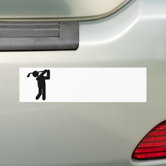 Male Golfer - Golfsymbool Bumpersticker (Op auto)