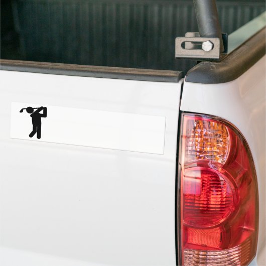 Male Golfer - Golfsymbool Bumpersticker (Op Truck)