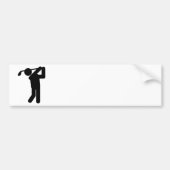 Male Golfer - Golfsymbool Bumpersticker (Voorkant)