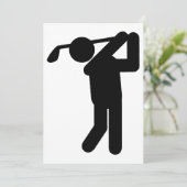 Male Golfer - Golfsymbool Kaart (Staand voorkant)