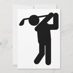 Male Golfer - Golfsymbool Kaart