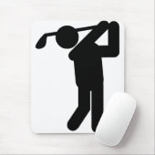 Male Golfer - Golfsymbool Muismat (Met muis)