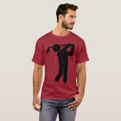 Male Golfer - Golfsymbool T-shirt (Voorkant volledig)