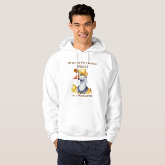 Male Goose Gander pun, met een gander leuk T-shirt (Voorkant volledig)