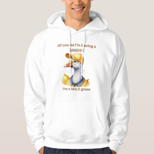 Male Goose Gander pun, met een gander leuk T-shirt (Voorkant)