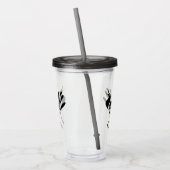 Male Grackle Black Bird Acryl Drinkbeker (Links)