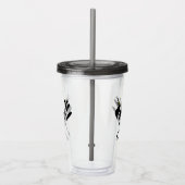 Male Grackle Black Bird Acryl Drinkbeker (Rechts)