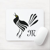 Male Grackle Black Bird Muismat (Met muis)
