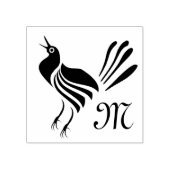 Male Grackle Black Bird Rubberstempel (Afrduk)