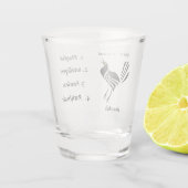 Male Grackle Black Bird Shot Glass Shot Glas (Achterkant)