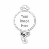 Male Grackle Black Bird Sticker (Voorkant)