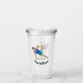 Male Gymnast Acryl Drinkbeker (Achterkant)
